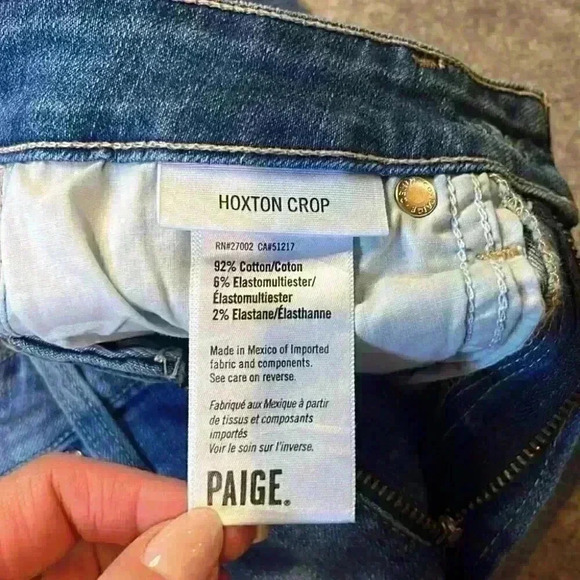 PAIGE Hoxton Crop in Madera, Size 25. - Picture 10 of 12